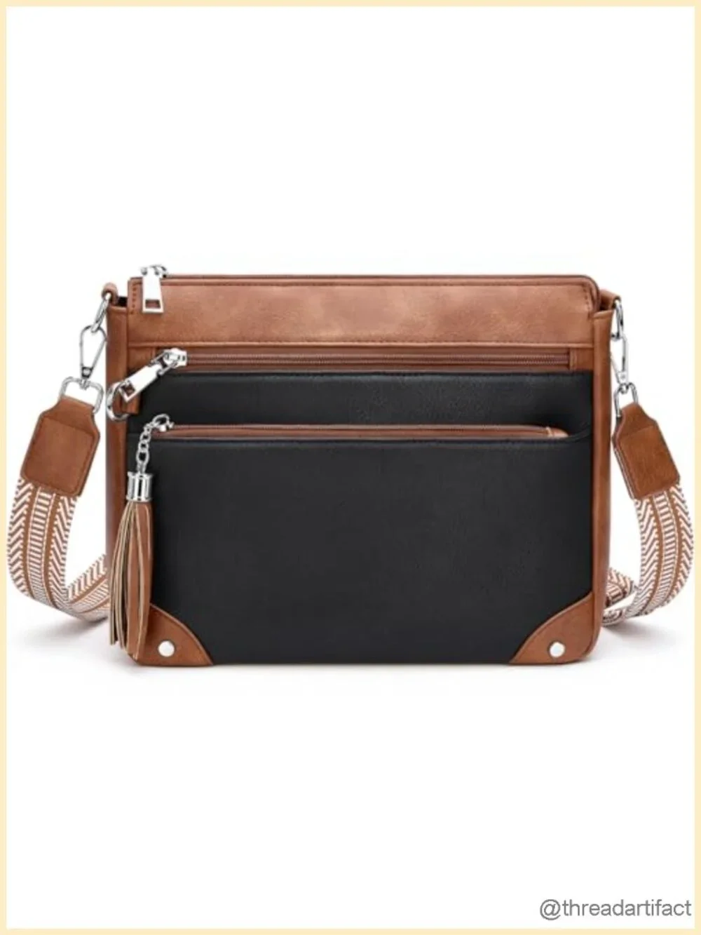Anti Theft Crossbody Purse with RFID Blocking Vegan Leather Travel Bag